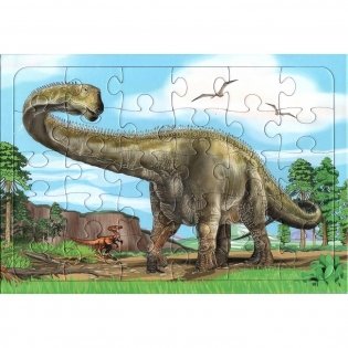 Пазл Динозавр Диплодок, 30 элементов фото книги