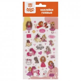 Наклейки гелевые Мульти-Пульти "Принцессы", 22х10 см, пакет европодвес. Арт. PS_59277 фото книги