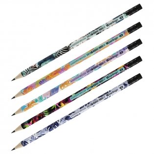 Карандаш ч/г Berlingo "Jungle" HB, круглый, заточен., с ластиком, ассорти фото книги