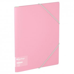 Папка на резинке Berlingo "Haze" А4, пластик, 600 мкм, розовая, софт-тач. Арт. FB4_A4923 фото книги
